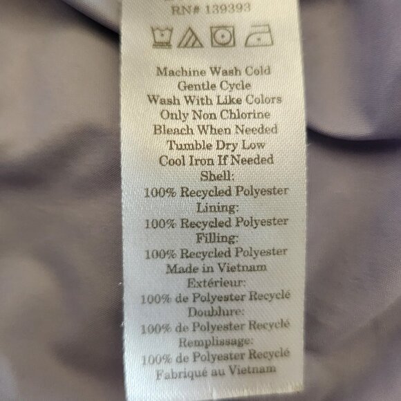 Everlane Renew puffer  double sided zipper hooded lavender coat/jacket S pockets - Picture 11 of 15